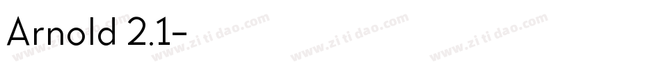 Arnold 2.1字体转换
